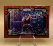 2024 Panini Prizm WWE #56 Bronco Nima Ruby Wave Prizms Trading Card FREE SHIP