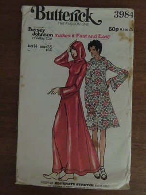 Butterick 3984 Schnittmuster Damen Betsey Johnson of Alley Katze Pullover Kleid