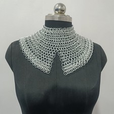 Medieval Aluminium Chainmail Collar 10mm Butted Ring Women LARP Cosplay Festival