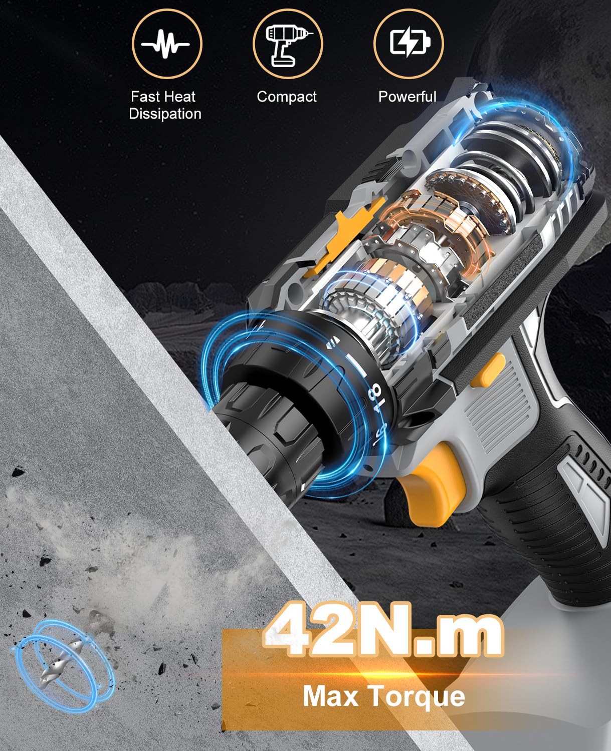 Avvitatore a Batteria LEEIKOO 21V Usato foto 2
