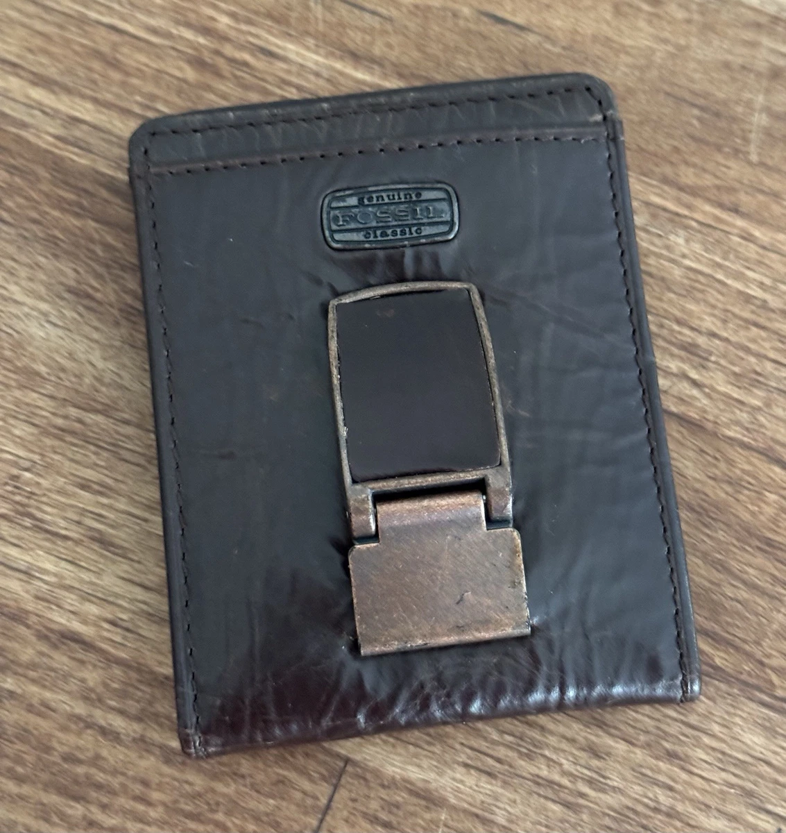 Fossil Portafoglio da uomo Neel, Bifold in pelle marrone 10,16 cm L x 1,27 cm L x 6,99 cm H ML3887200