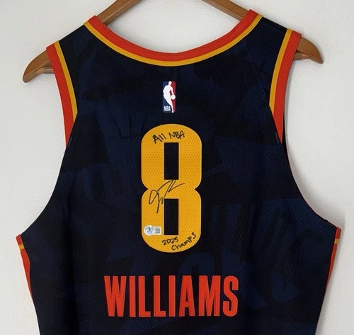 Jalen Williams Thunder Signed All-NBA 2025 Champs Nike ADV Authentic Jersey BAS