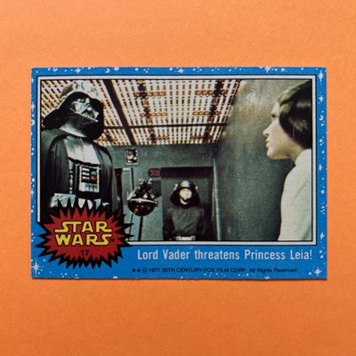 1977 Topps Star Wars Series 1 #17 Lord Vader Threatens Princess Leia - EX/MT