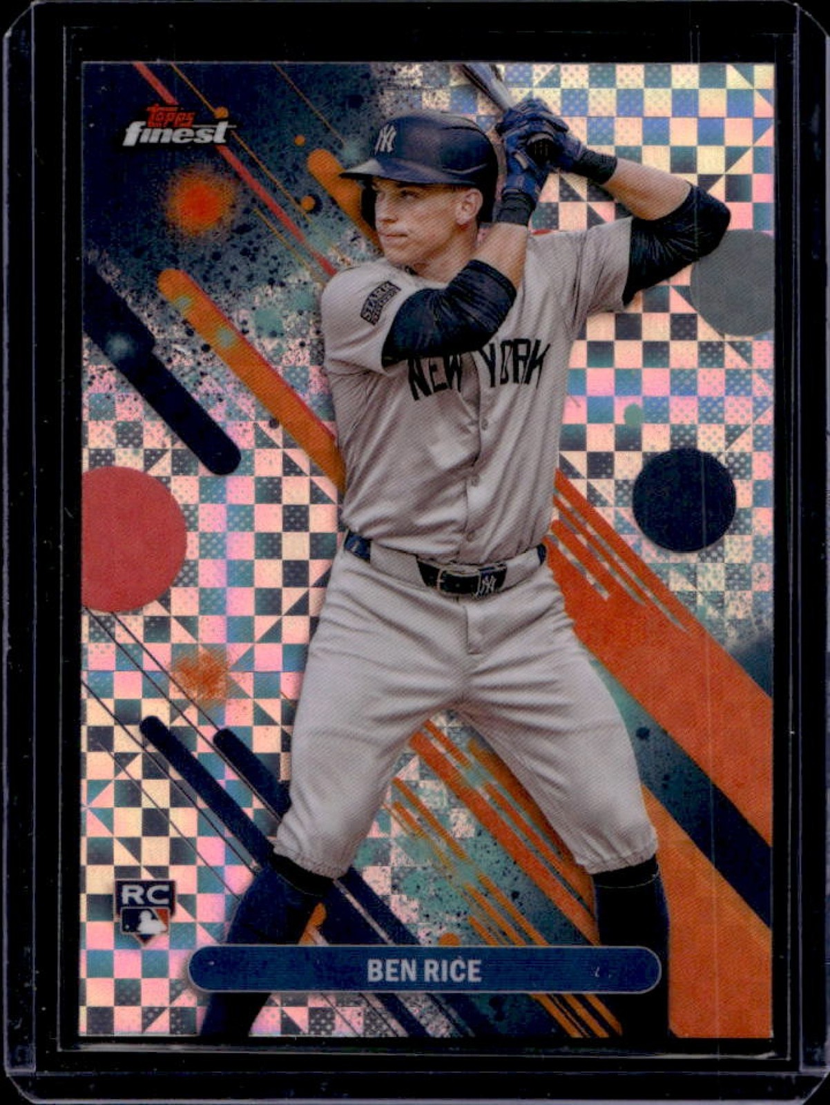2025 Topps Finest Ben Rice Common RC X-Fractor Rookie #48 Yankees
