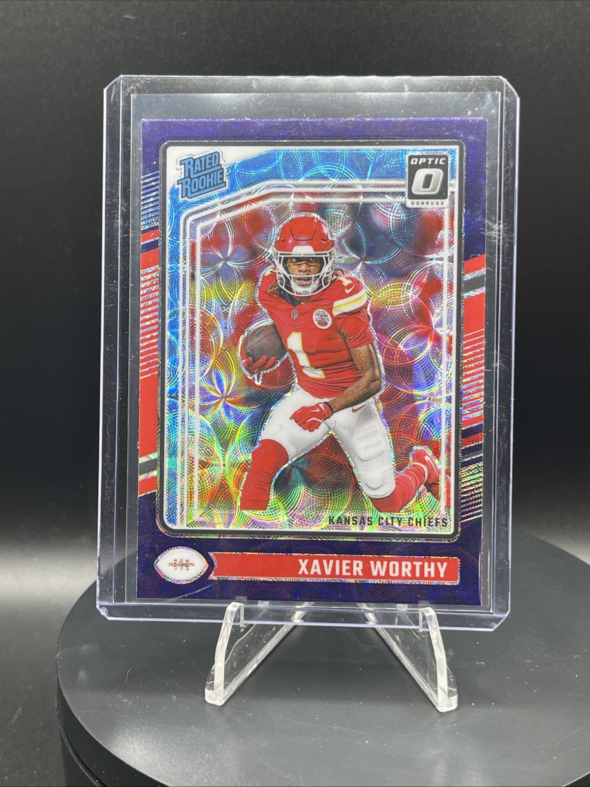2024 Panini Donruss Optic Blue Scope Prizm Xavier Worthy #300 Rookie RC 🔥🔥