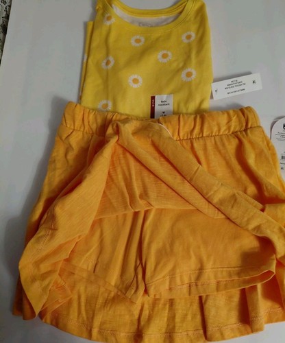 Wonder Nation Girls Knit Top & Matching Skirt with Built in Shorts Med 7-8 NWT - Picture 2 of 6
