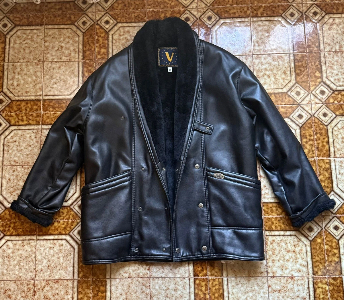 UNICORN Uomo Autentico Vera Pelle Giacca Classico Stile Nero #B0 Dimensione 38 (M