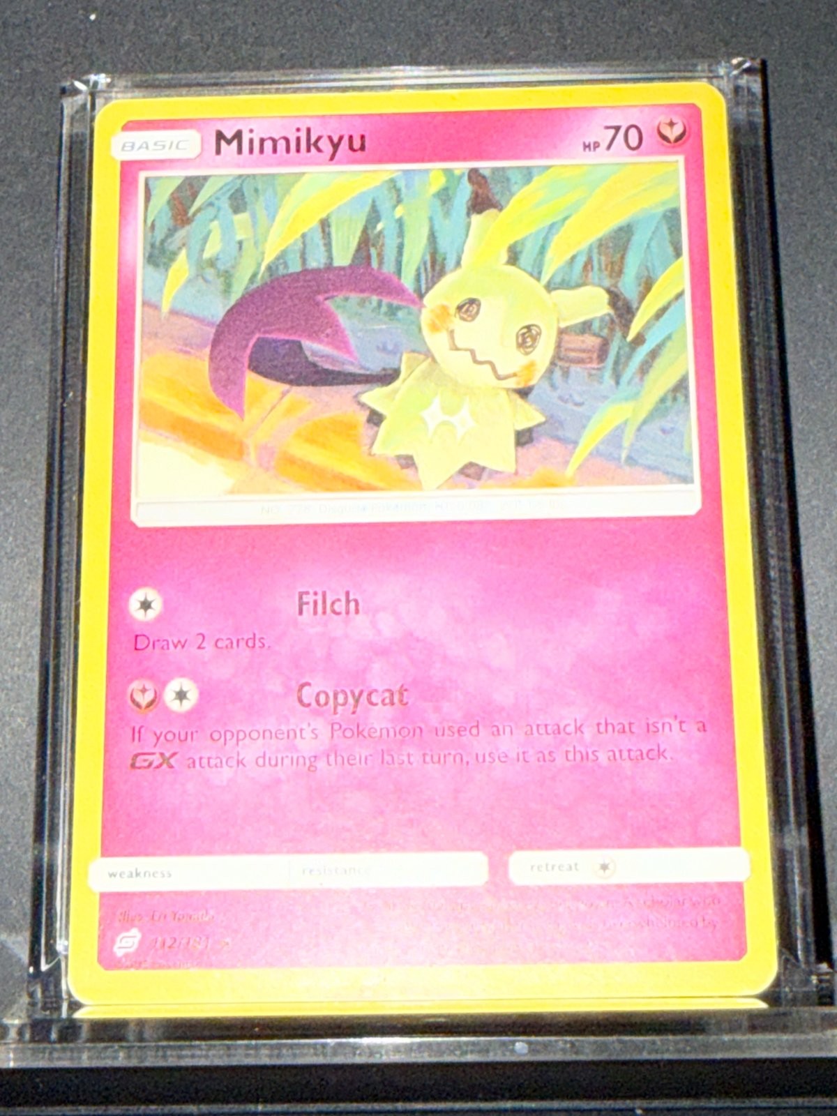 Mimikyu Pokemon 112 TEU Rare Heavily Played Card