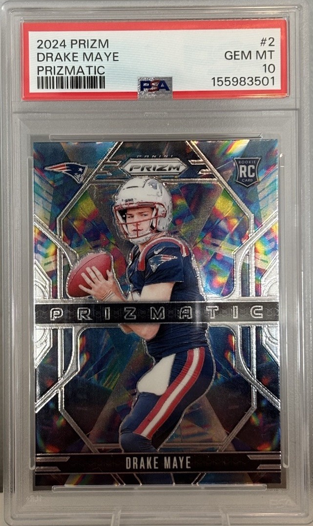 Drake Maye Panini Prizm Prizmatic #2 Base