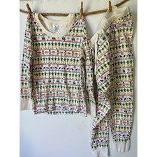 Hanna Andersson Pajama Set Elf Movie Raised By Elves Adult Large White Excellent