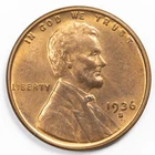 1936-S Lincoln Cent BU RD Uncirculated