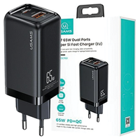 USAMS-LADEGERÄT 1XUSB-C 1XUSB T47 65W PD FÜR Handys MIT Schnellladung