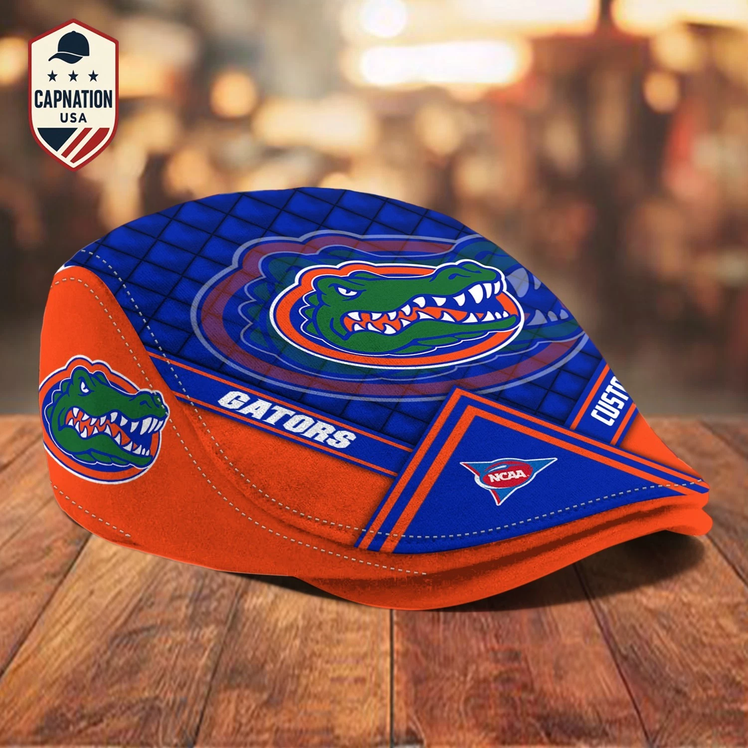 Florida-Gators-Jeff Cap Custom Name NCAA Jeff Cap Driving Cap Golf Cap