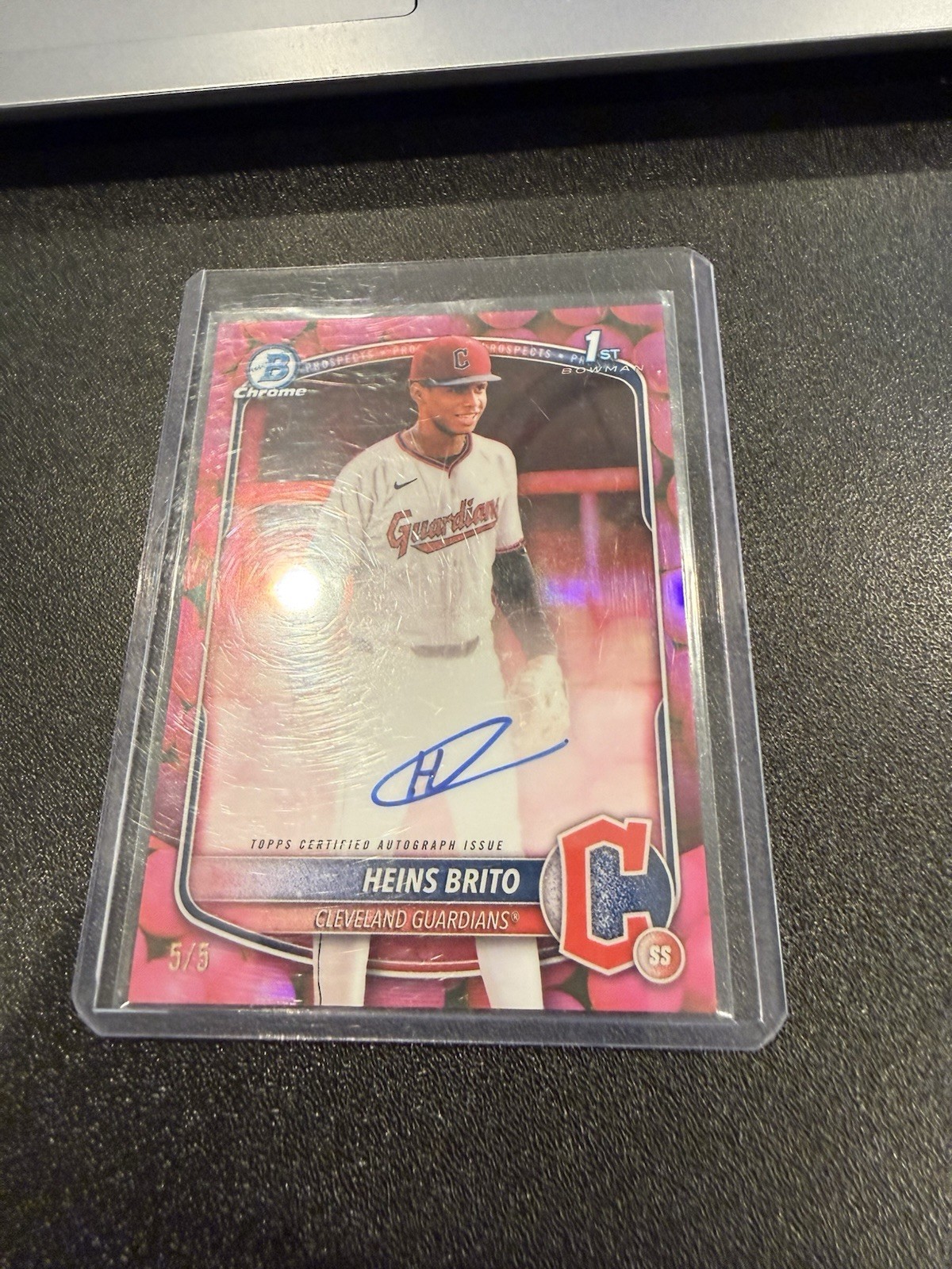 2025 Topps Bowman Chrome Heins Brito 1st Bowman Auto #5/5 Bookends Bubble Gum