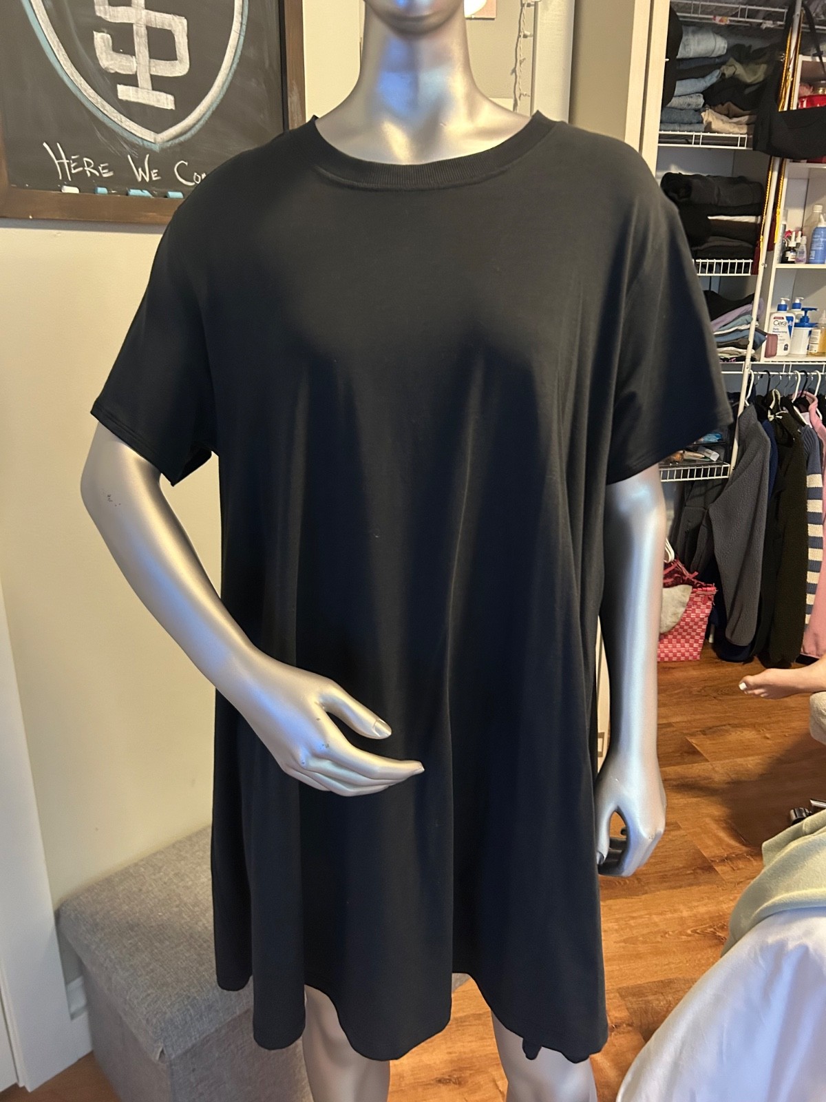 lululemon t shirt dress size 6 black womens