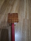 Vintage Wooden Red Handle Mallet/Meat Tenderizer  — photo 2