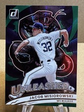 2026 Donruss Baseball Jacob Misiorowski Unleashed Green Laser Parallel #11