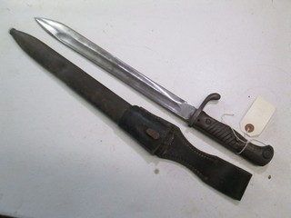 WWI GERMAN K98 BAYONET & SCABBARD WITH FROG DATED 1915 AND MAKERS MARKED #L55