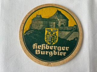 VK Bierdeckel aus Heßberg / Thüringen Heßberger Burgbier