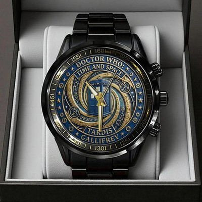 Doctor Who: New Era 20th Anniversary Black Stainless Steel Watch