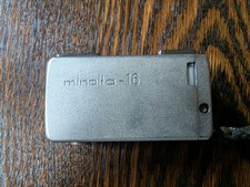 Minolta-16 MG Subminiature Film Camera w/ Leather Holder Case VINTAGE