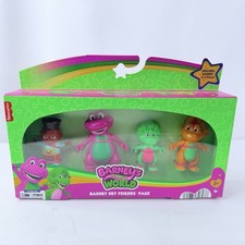 Fisher-Price Barney's World Barney Hey Friends Pack 4 Mini Plastic Figures Set
