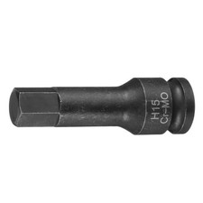 15mm Hex Impact Bit Socket,H15 1/2" CR-MO Steel Phosphate Black Impact Drive