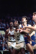 Jo Jo White Boston Celtics Boxes Out Phil Jackson 1972 Old Basketball Photo