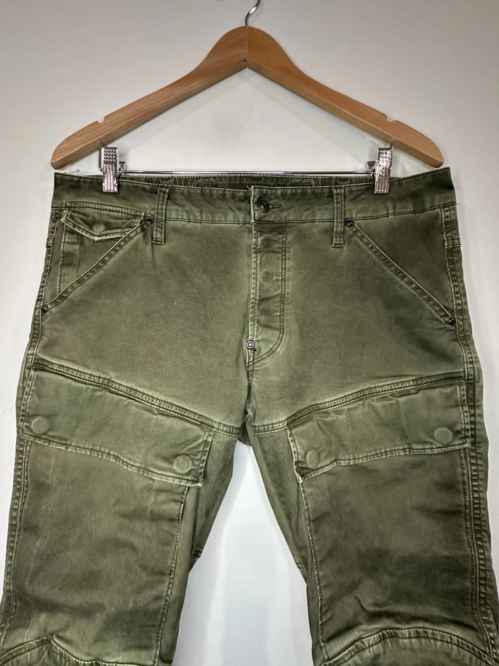 Jeans cargo verde exército elástico fino G-STAR RAW Air Defence 5620 3D 34 x 32(30) - Imagem 4 de 4
