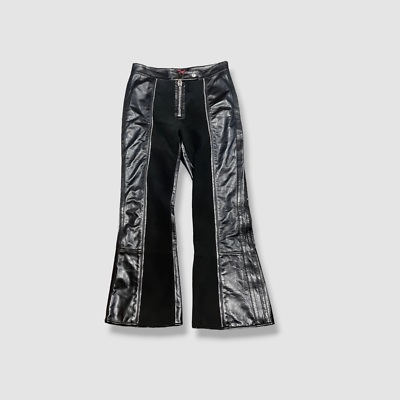 Pantalon En Cuir Noir Alexander McQueen Femme - Taille 42 - Insertions à Fermeture éclair - Neuf Avec étiquettes
