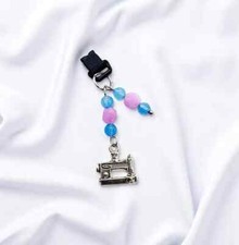 Sewing Machine Gemstone Dust Plug Phone Charm, USB C Type or iPhone Charm