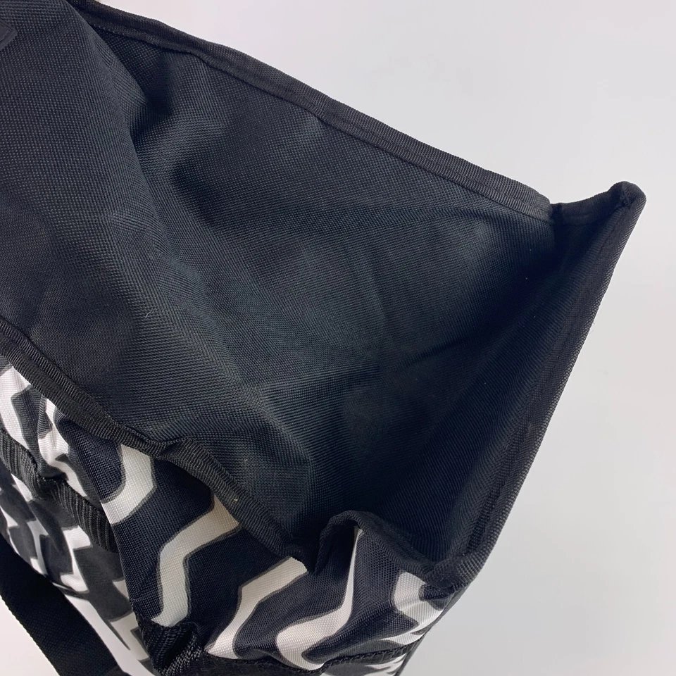 Bolso Organizador Thirty-One 31 Todo el Día Negro Chevron Rojo Bordado Escuela Sucks Foto 4 de 4