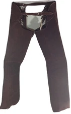 JT International King Series Tough-1 Brown Suede Western Fringe Chaps Medium NWT