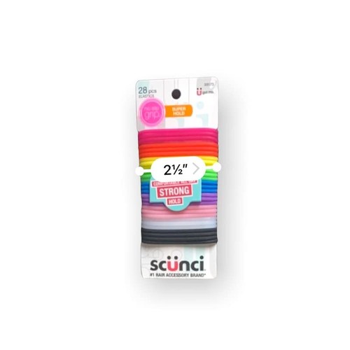 Gel antideslizante Evolution cola de caballo elástico, colores surtidos, 28 unidades - Imagen 2 de 3