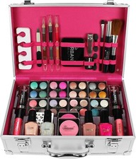 Set Valigetta Trucchi Donna Brillanti Kit per MakeUp e Unghie con Accessori 60Pz