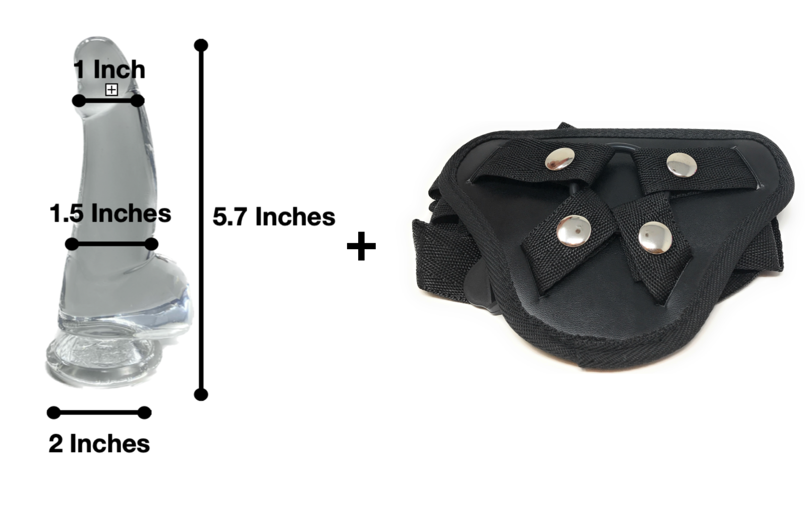 Strap-On-G-Spot-Suction-Cup-Harness-Dildo-Clitoral-Anal-Lesbian-Sex-Toy