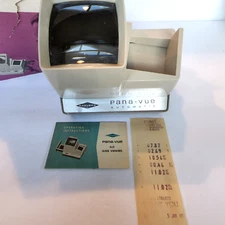 Vtg Sawyers Pana-Vue Auto 2x2 Slide Viewer Original Receipt & Box From 1965