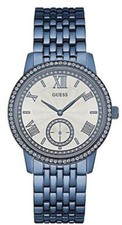 Guess Blue roman Steel 40mm Gem-Set White Dial Analog Women's Watch W0573L4