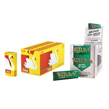 Rizla Green Reg Rolling Papers & Swan Slim Filter Tips Combi Pick Amount