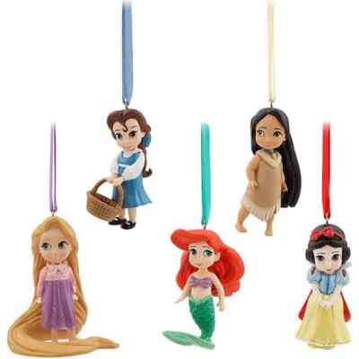Disney Princess Ornament Animators Collection Set Of 5 NIB Snow White Rapunzel 