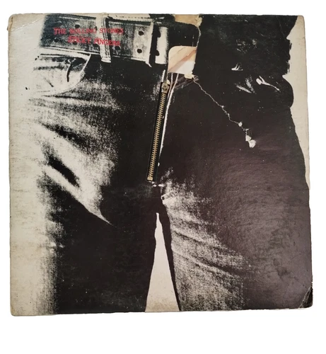 The Rolling Stones Sticky Fingers Vinyl LP Record Vintage Warhol 1971 U.S.