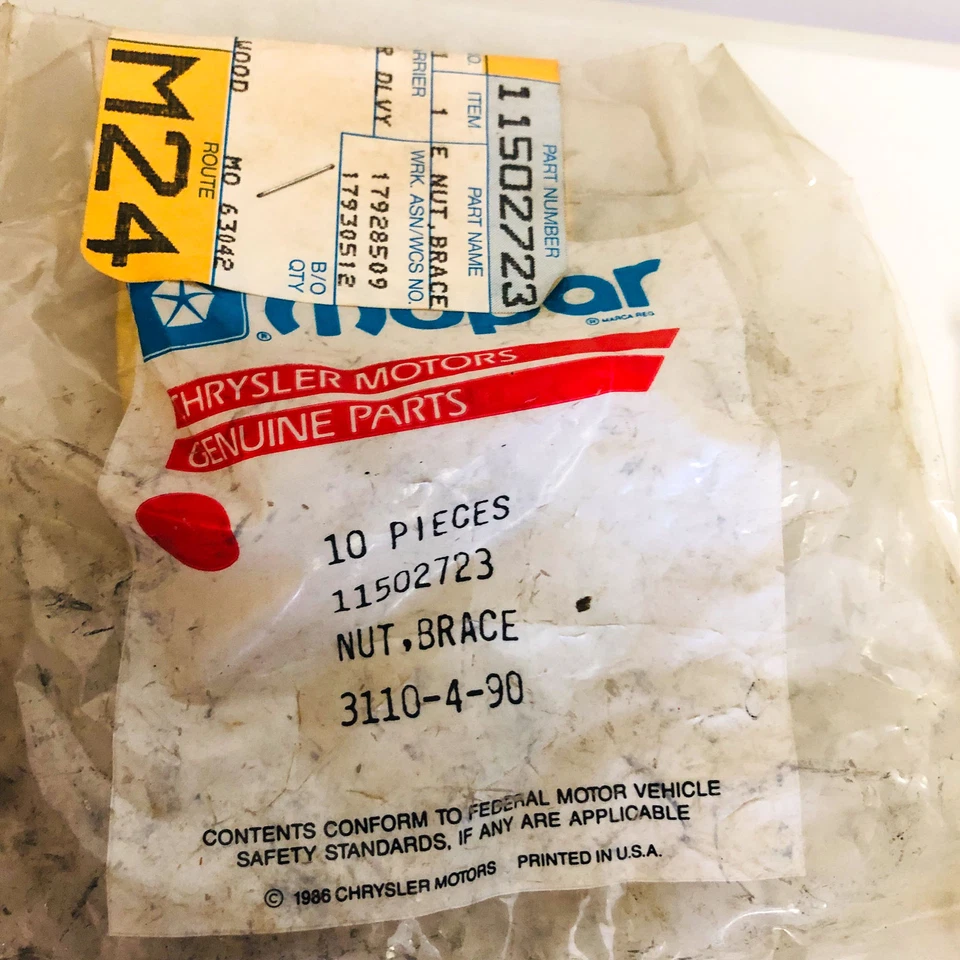 Mopar 11502723 Nut for Front Stabilizer Bar OEM NOS 81-86 Jeep Cher Wag J10 J20 Foto 2 de 4