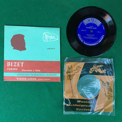 Schallplatte 45 Umdrehungen 7'' MMS Orpheus, BIZET - CARMEN Ouvertüre und Suite W.GOEHR