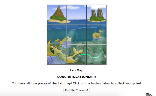 Neopets Neopet All 9 Pieces of Secret Laboratory Map Zap Your