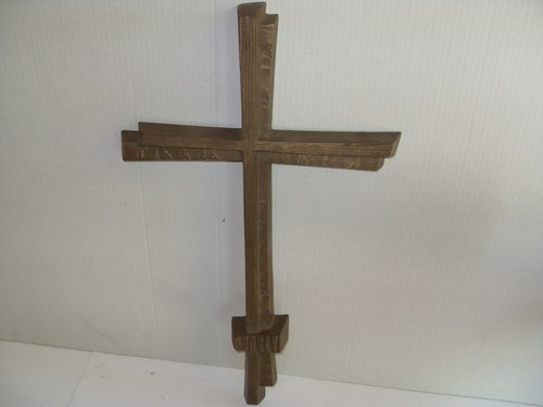 Bronze- Kreuz doppelt gebunden H52cm B30cm T3cm - Bild 3 von 3