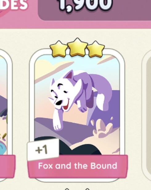 Monopoly 3 Star Card- Fox And The Bound