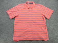 Vineyard Vines Polo Shirt Mens Medium Pink Striped Knit Short Sleeve Adult M