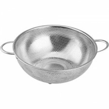 Stainless Steel Fine Mesh Colander Strainer Rice Pasta Spaghetti Noodles Veg 