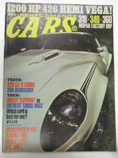 BACK ISSUE HI-PERFORMANCE CARS MAGAZINE JUNE 1971, GROTHEER, YENKO VEGA, COBRA C