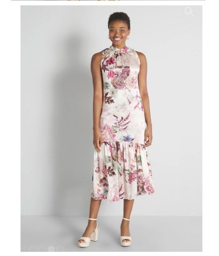 ModCloth London Closet NWT Phantom Fancy Floral V-Back Party Dress - Size 6 - Picture 3 of 4